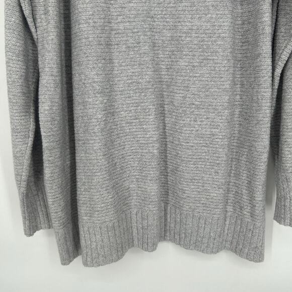 NEW Old Navy Gray Knit Tunic Sweater Boat Neck Lightweight Ribbed Trim Size XL - Picture 8 of 10